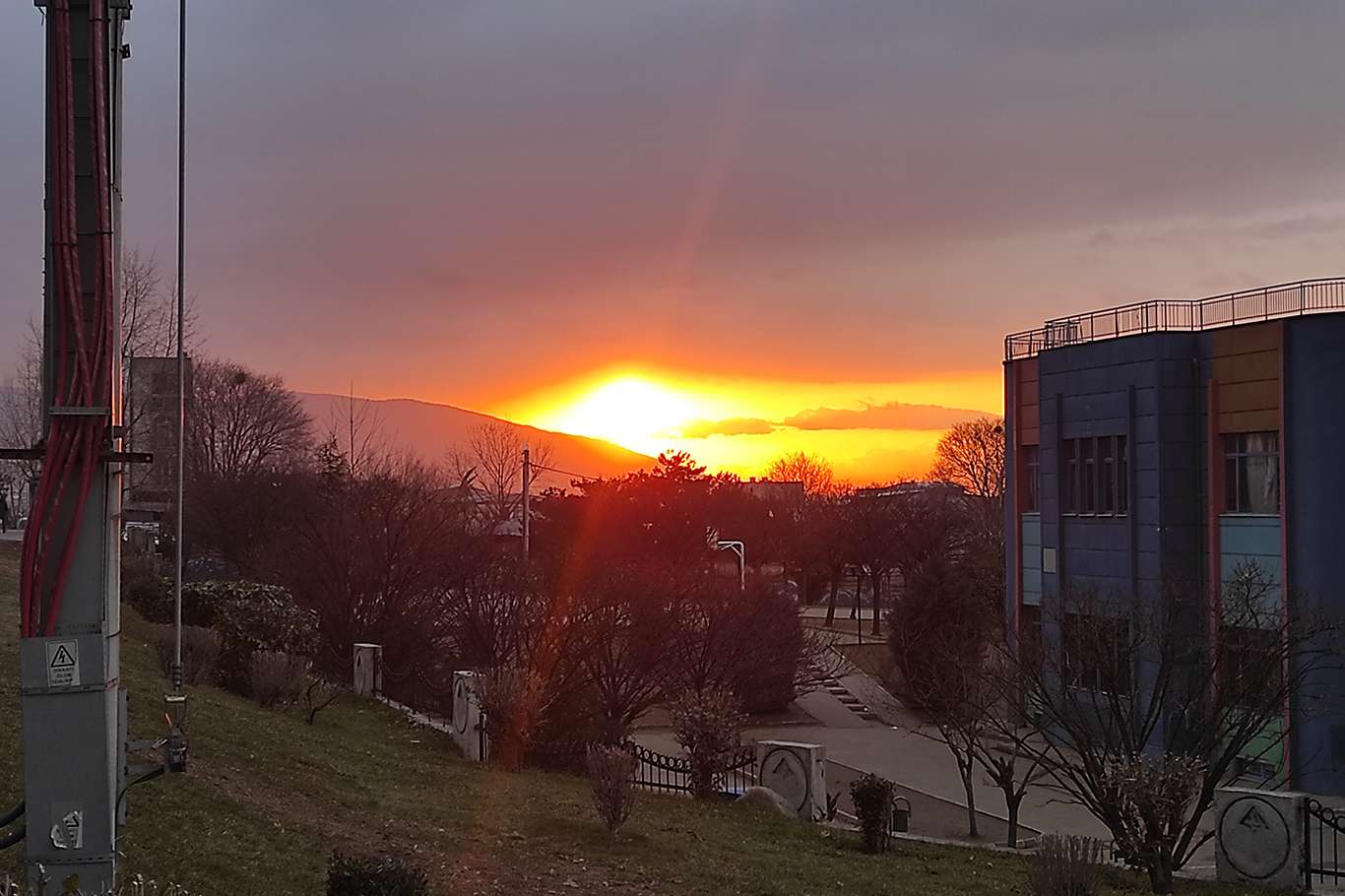 Bursa'da gün batımı güzel görsel oluşturdu